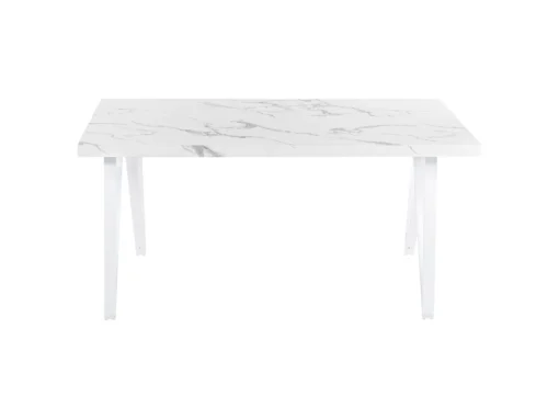 Table De Salle à Manger Blanche Effet Marbre GRIEGER -Meilleur Meubles Magasin table a manger 12586273