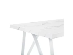 Table De Salle à Manger Blanche Effet Marbre GRIEGER -Meilleur Meubles Magasin table a manger 12586275