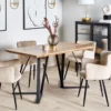 Table De Salle à Manger 140 X 80 Cm Bois Clair Et Noir UPTON -Meilleur Meubles Magasin table a manger 12597255
