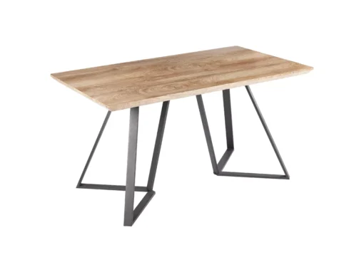 Table De Salle à Manger 140 X 80 Cm Bois Clair Et Noir UPTON -Meilleur Meubles Magasin table a manger 12597257