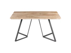 Table De Salle à Manger 140 X 80 Cm Bois Clair Et Noir UPTON -Meilleur Meubles Magasin table a manger 12597259