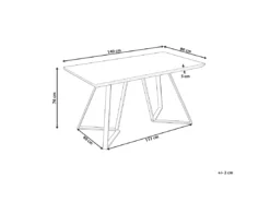 Table De Salle à Manger 140 X 80 Cm Bois Clair Et Noir UPTON -Meilleur Meubles Magasin table a manger 12597265