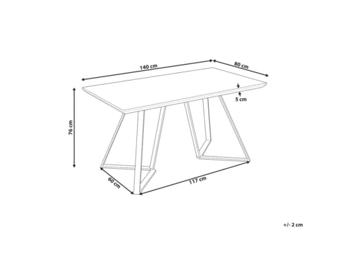 Table De Salle à Manger 140 X 80 Cm Bois Clair Et Noir UPTON -Meilleur Meubles Magasin table a manger 12597265