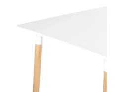 Table De Salle à Manger 120 X 80 Cm Blanc Et Bois Clair NEWBERRY -Meilleur Meubles Magasin table a manger 12652549