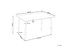 Table De Salle à Manger 120 X 80 Cm Blanc Et Bois Clair NEWBERRY -Meilleur Meubles Magasin table a manger 12652553