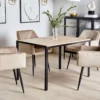 Table De Salle à Manger 120 X 80 Cm Bois Clair Et Noir NEWFIELD -Meilleur Meubles Magasin table a manger 12652725