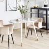 Table à Manger Effet Marbre Et Blanc 120 X 70 Cm GUTIERE -Meilleur Meubles Magasin table a manger 12652775