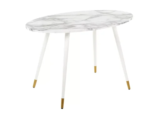 Table à Manger Effet Marbre Et Blanc 120 X 70 Cm GUTIERE -Meilleur Meubles Magasin table a manger 12652777