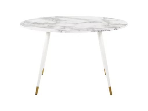 Table à Manger Effet Marbre Et Blanc 120 X 70 Cm GUTIERE -Meilleur Meubles Magasin table a manger 12652779