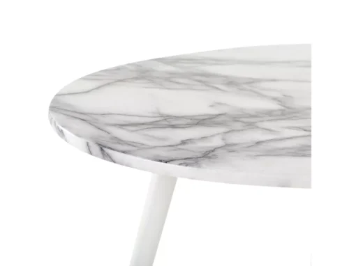 Table à Manger Effet Marbre Et Blanc 120 X 70 Cm GUTIERE -Meilleur Meubles Magasin table a manger 12652781