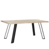 Table De Salle à Manger Noire Et Marron Clair 180 X 90 GRAHAM -Meilleur Meubles Magasin table a manger 16221607