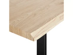 Table De Salle à Manger Noire Et Marron Clair 180 X 90 GRAHAM -Meilleur Meubles Magasin table a manger 16221617