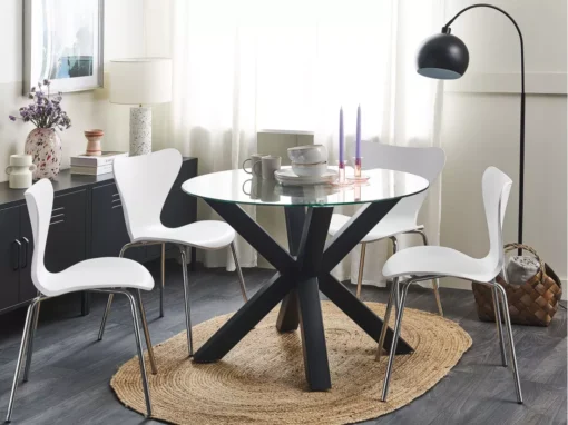 Table à Manger Ronde ⌀ 100 Cm Noir OTIUM -Meilleur Meubles Magasin table a manger 16221651