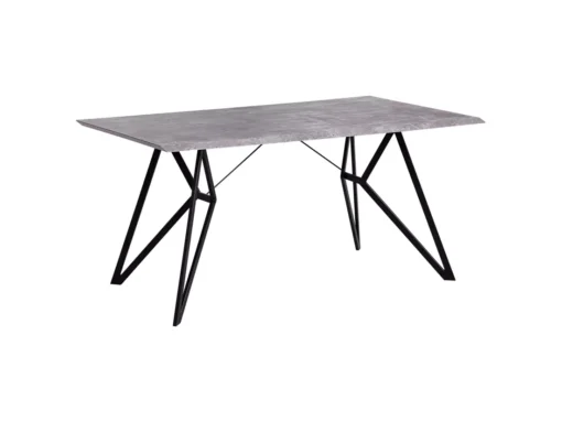 Table De Salle à Manger 160 X 90 Cm Noire Et Béton BUSCOT -Meilleur Meubles Magasin table a manger 16222051