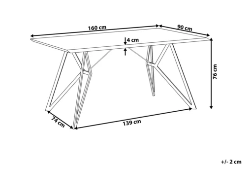 Table De Salle à Manger 160 X 90 Cm Noire Et Béton BUSCOT -Meilleur Meubles Magasin table a manger 16222055