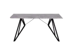 Table De Salle à Manger 160 X 90 Cm Noire Et Béton BUSCOT -Meilleur Meubles Magasin table a manger 16222057