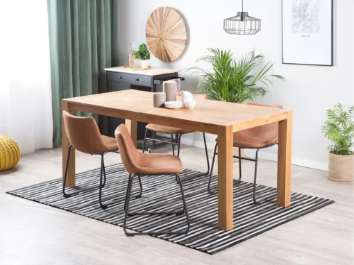 Table De Salle à Manger En Chêne Clair 180 Cm NATURA -Meilleur Meubles Magasin table a manger 16222121