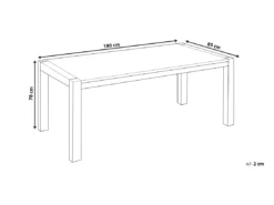 Table De Salle à Manger En Chêne Clair 180 Cm NATURA -Meilleur Meubles Magasin table a manger 16222123