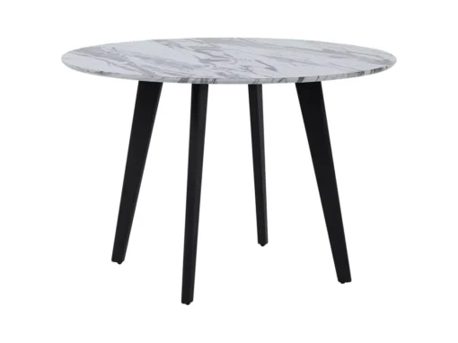 Table Ronde Imitation Marbre Blanc MOSBY -Meilleur Meubles Magasin table a manger 16222201