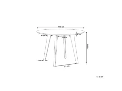 Table Ronde Imitation Marbre Blanc MOSBY -Meilleur Meubles Magasin table a manger 16222205