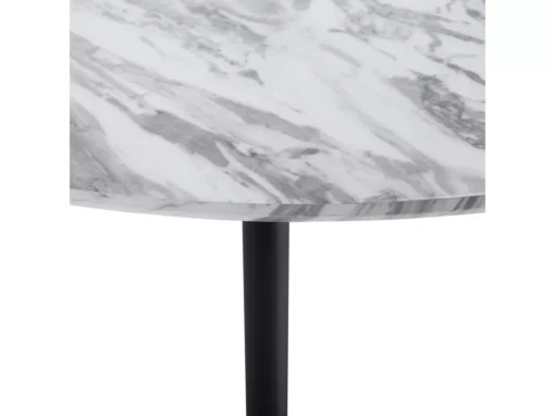 Table Ronde Imitation Marbre Blanc MOSBY -Meilleur Meubles Magasin table a manger 16222207