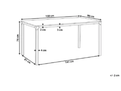 Table De Salle à Manger Effet Bois Clair / Noir 150 X 90 Cm HOCKLEY -Meilleur Meubles Magasin table a manger 16222539