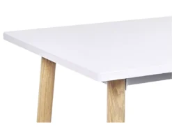 Table Mange Debout Blanche / Effet Bois Clair 90 X 50 Cm CHAVES -Meilleur Meubles Magasin table a manger 16222577
