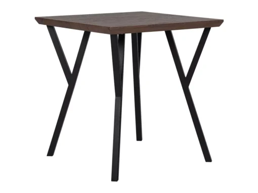 Table 70 X 70 Cm Bois Foncé Et Noir BRAVO -Meilleur Meubles Magasin table a manger 16223093