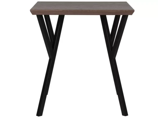 Table 70 X 70 Cm Bois Foncé Et Noir BRAVO -Meilleur Meubles Magasin table a manger 16223099