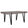 Table 180 X 90 Cm Bois Foncé Et Noir ADENA -Meilleur Meubles Magasin table a manger 16223727