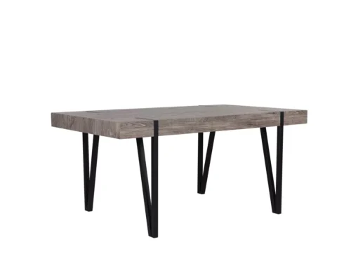 Table 180 X 90 Cm Bois Foncé Et Noir ADENA -Meilleur Meubles Magasin table a manger 16223727