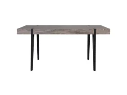 Table 180 X 90 Cm Bois Foncé Et Noir ADENA -Meilleur Meubles Magasin table a manger 16223733