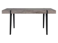 Table 180 X 90 Cm Bois Foncé Et Noir ADENA -Meilleur Meubles Magasin table a manger 16223735