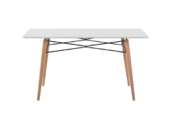Table Blanche 140 X 80 Cm BIONDI -Meilleur Meubles Magasin table a manger 16224125