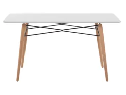 Table Blanche 140 X 80 Cm BIONDI -Meilleur Meubles Magasin table a manger 16224127