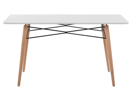 Table Blanche 140 X 80 Cm BIONDI -Meilleur Meubles Magasin table a manger 16224127
