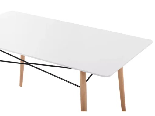 Table Blanche 140 X 80 Cm BIONDI -Meilleur Meubles Magasin table a manger 16224129