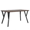 Table 140 X 80 Cm Bois Foncé Et Noir BRAVO -Meilleur Meubles Magasin table a manger 16224645