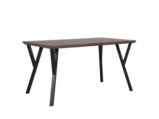 Table 140 X 80 Cm Bois Foncé Et Noir BRAVO -Meilleur Meubles Magasin table a manger 16224645