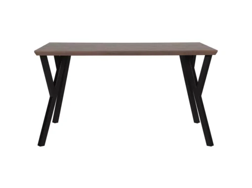Table 140 X 80 Cm Bois Foncé Et Noir BRAVO -Meilleur Meubles Magasin table a manger 16224651