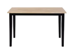 Table Marron Clair/noire 120 X 75 Cm HOUSTON -Meilleur Meubles Magasin table a manger 16224717