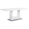 Table En Acier Blanc 180 X 90 Cm KALONA -Meilleur Meubles Magasin table a manger 16226151