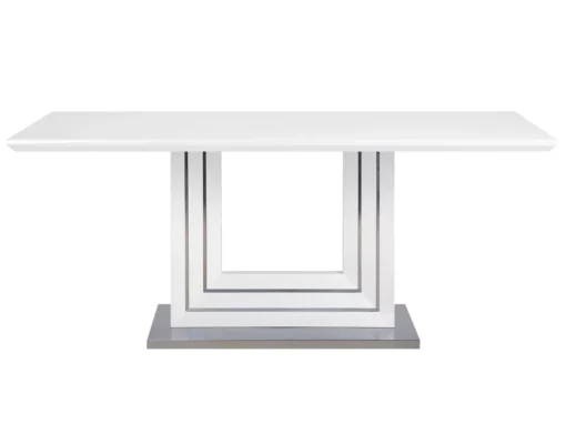 Table En Acier Blanc 180 X 90 Cm KALONA -Meilleur Meubles Magasin table a manger 16226157