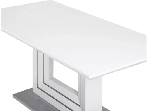 Table En Acier Blanc 180 X 90 Cm KALONA -Meilleur Meubles Magasin table a manger 16226163