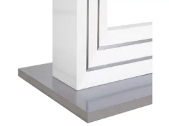 Table En Acier Blanc 180 X 90 Cm KALONA -Meilleur Meubles Magasin table a manger 16226165