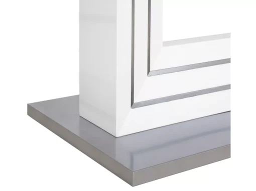 Table En Acier Blanc 180 X 90 Cm KALONA -Meilleur Meubles Magasin table a manger 16226165