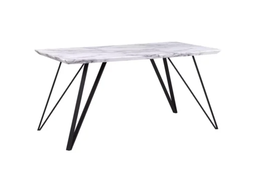 Table De Salle à Manger Effet Marbre/noir MOLDEN -Meilleur Meubles Magasin table a manger 16226763