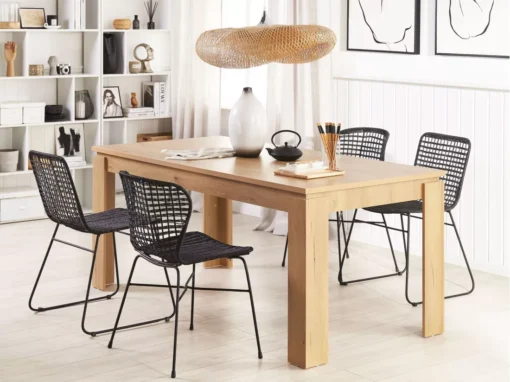 Table De Salle à Manger Effet Bois Clair 180 X 90 Cm VITON -Meilleur Meubles Magasin table a manger 16226807