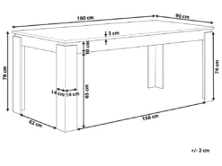 Table De Salle à Manger Effet Bois Clair 180 X 90 Cm VITON -Meilleur Meubles Magasin table a manger 16226809