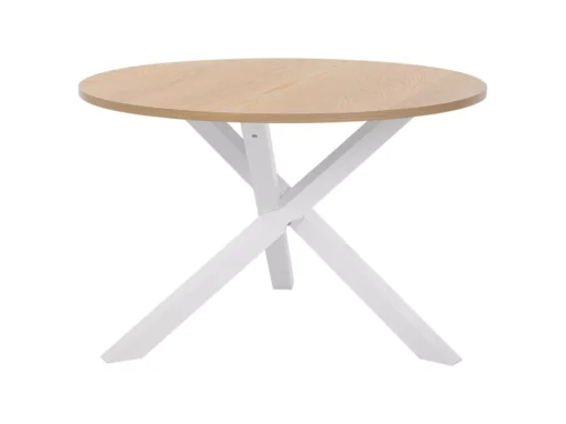 Table Ronde En Bois Clair Et Blanc JACKSONVILLE -Meilleur Meubles Magasin table a manger 16227033